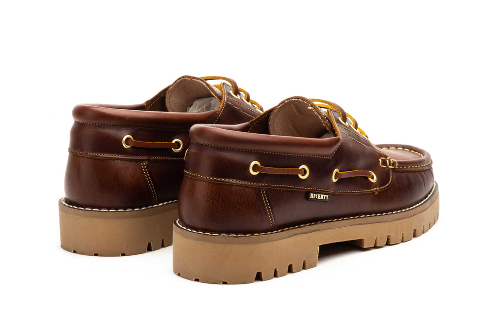 Bootsschuh - Riverty Nautico - Pull-Up-Leder | Braun
