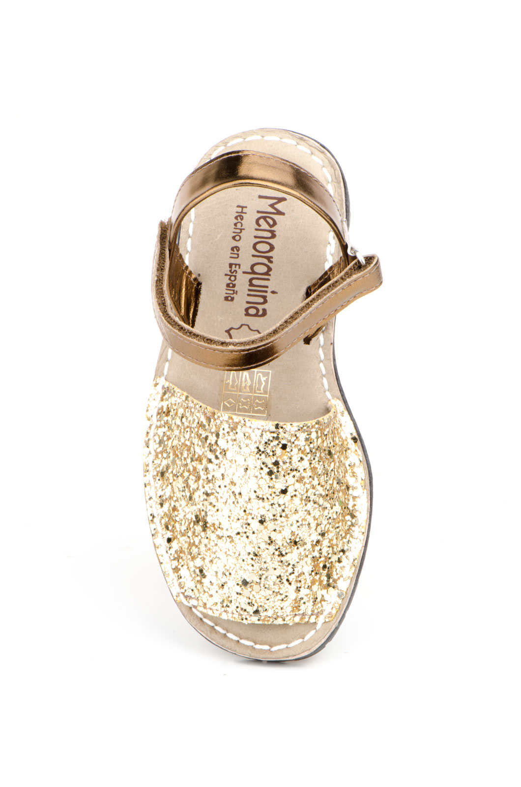 Menorca Sandale | Avarca Menorquina - Kids Glitter | Oro