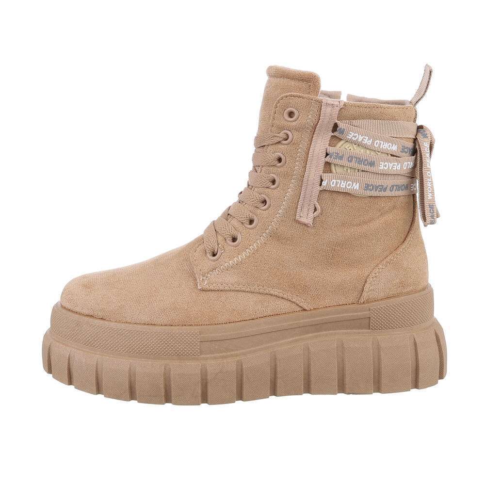 SCHNÜR-BOOT | DAMEN  BERGSTEIGER-STYLE - KHAKI