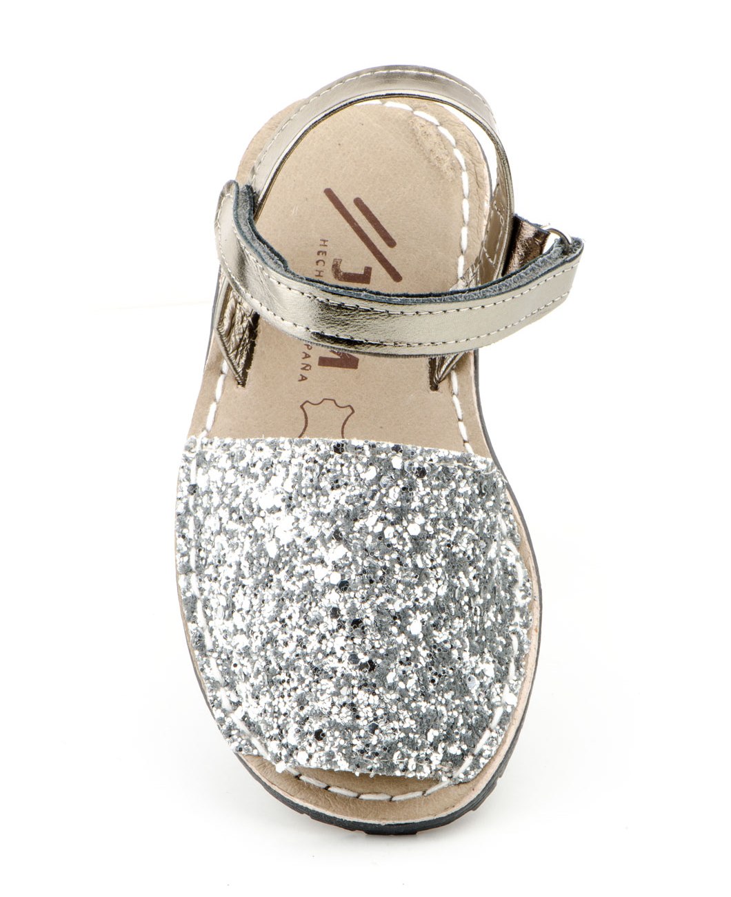 Menorca Sandale | Avarca Menorquina - Kids Glitter | Plata