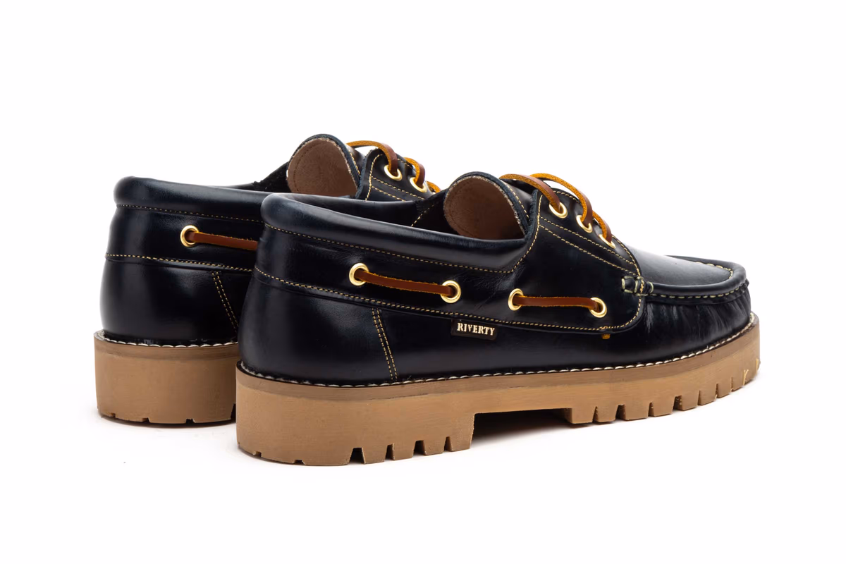 Bootsschuh - Riverty Nautico - Pull-Up-Leder | Marino