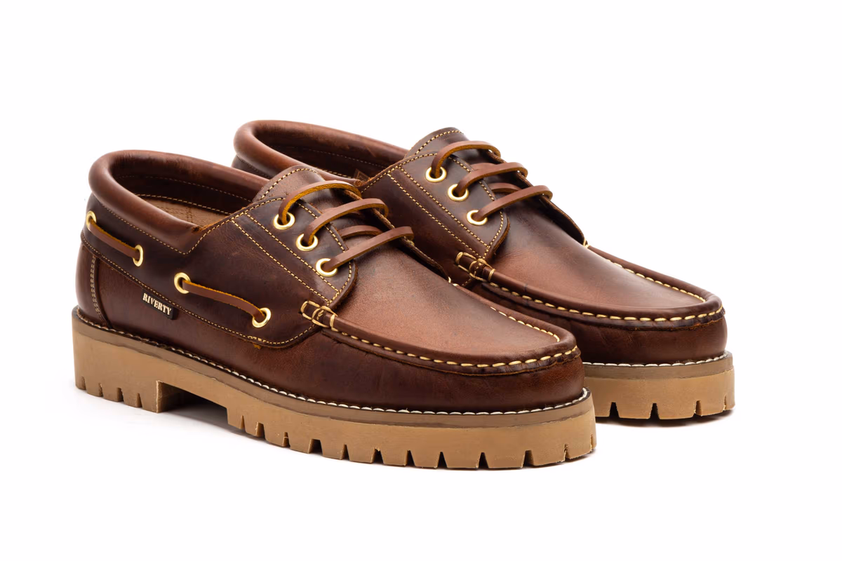 Bootsschuh - Riverty Nautico - Pull-Up-Leder | Braun