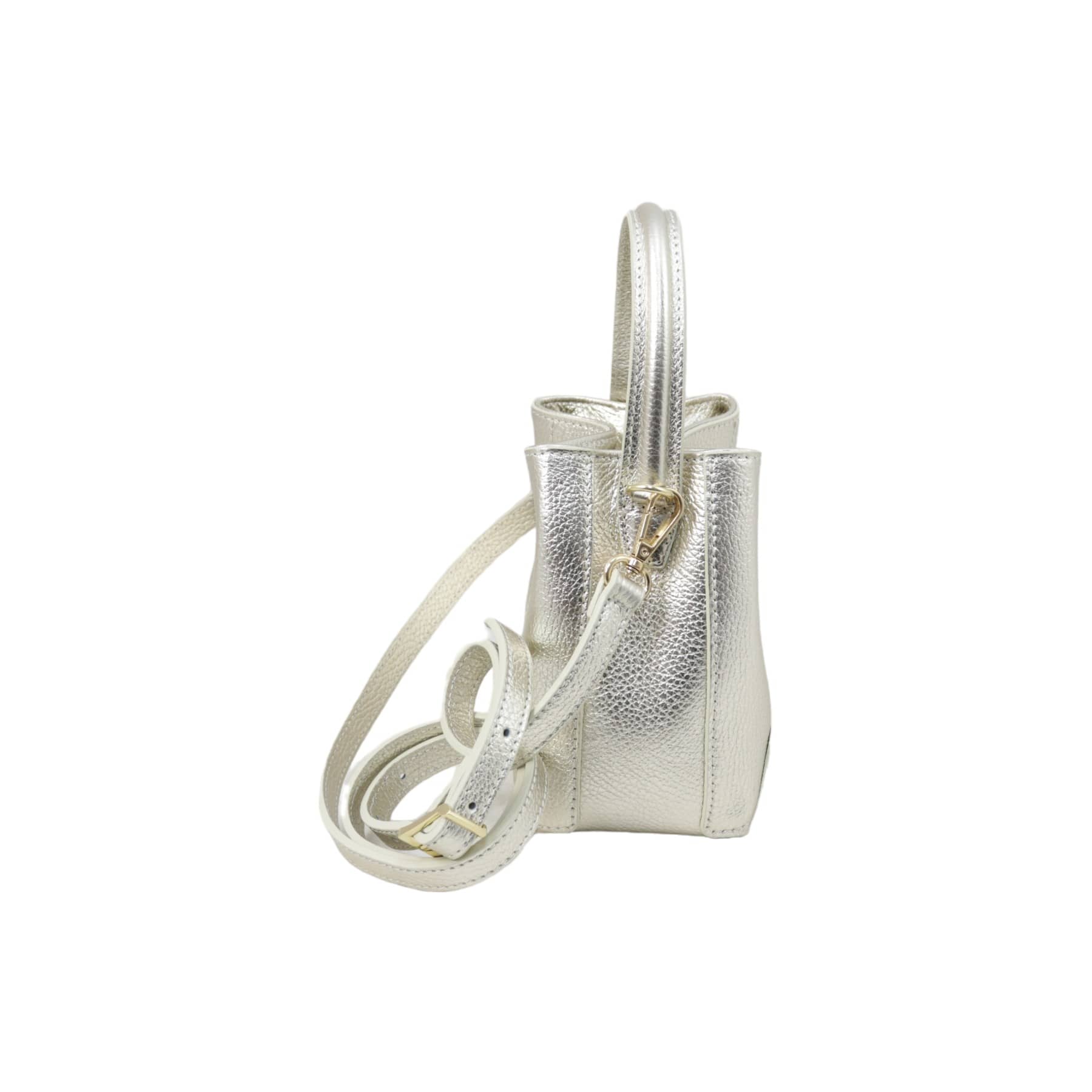 BEUTELTASCHE | BUCKET BAG "MARY" - PLATINO