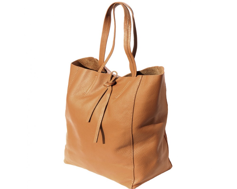 SCHULTERTASCHE - TOTE-BAG  BEUTELTASCHE - GRÖSSE L | COGNAC