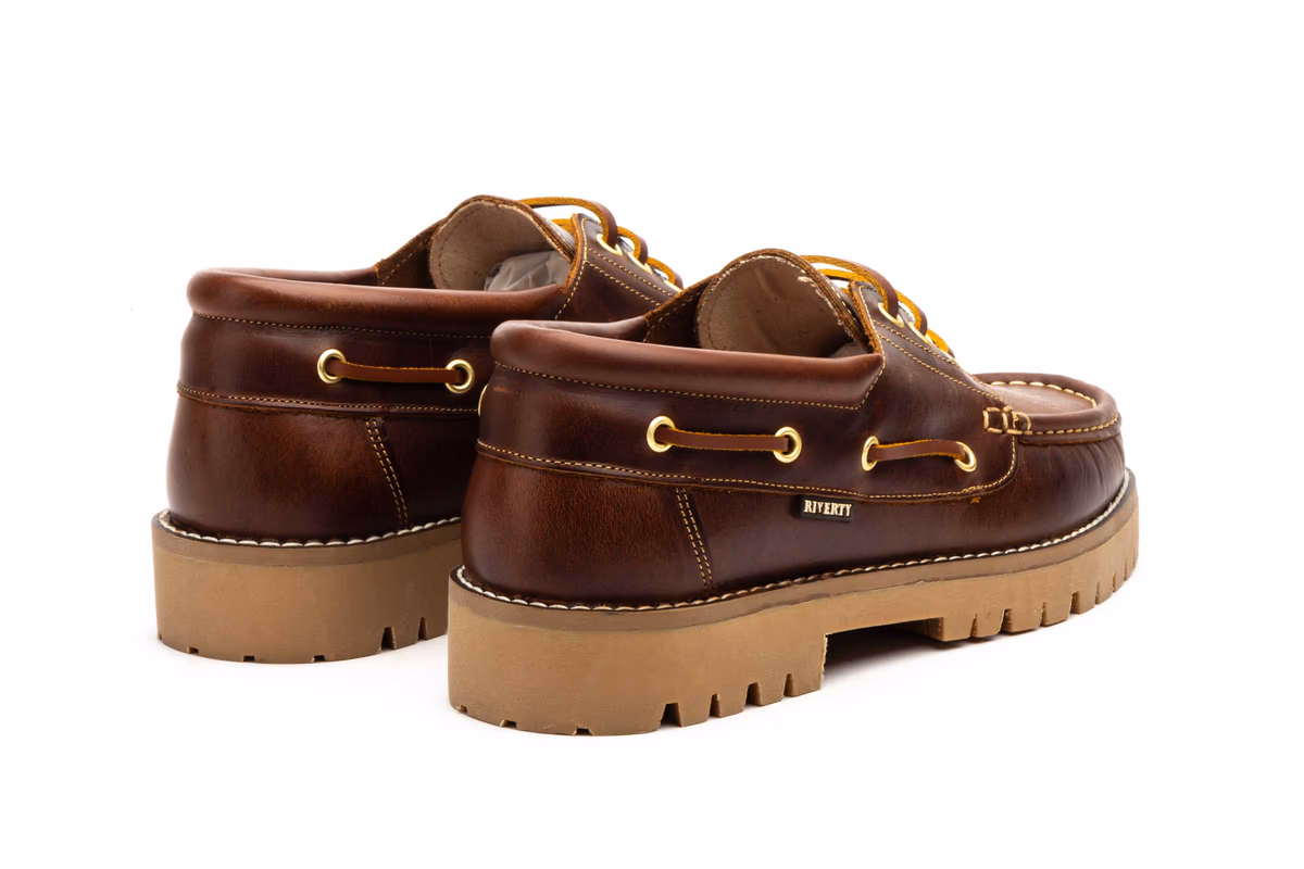 Bootsschuh - Riverty Nautico - Pull-Up-Leder | Braun