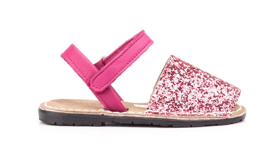 Menorca Sandale | Avarca Menorquina - Kids Glitter | Pink