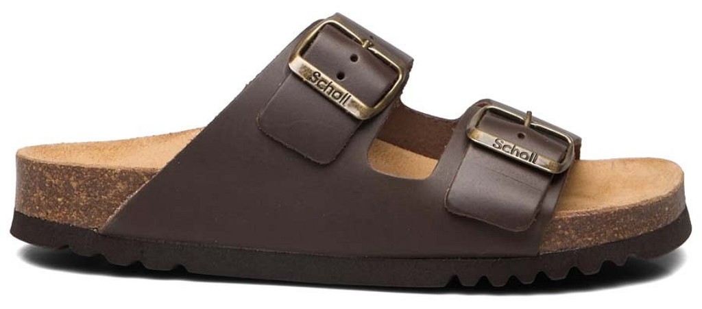 SCHOLL BIO-PANTOLETTE | JOSEPHINE | COFFEE LEATHER