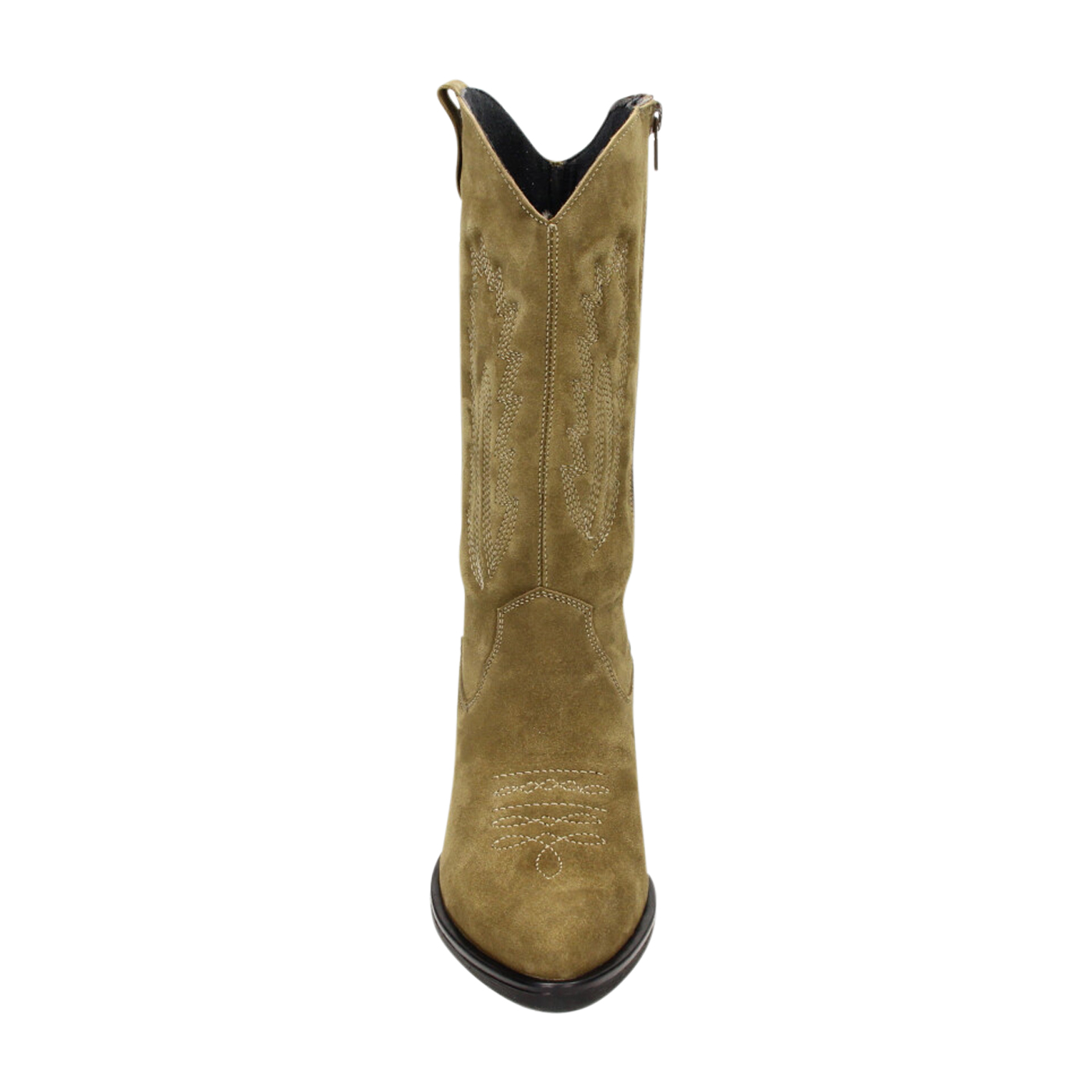 WESTERNSTIEFEL | "RODEO-STYLE"  | VELOUR-BROWN