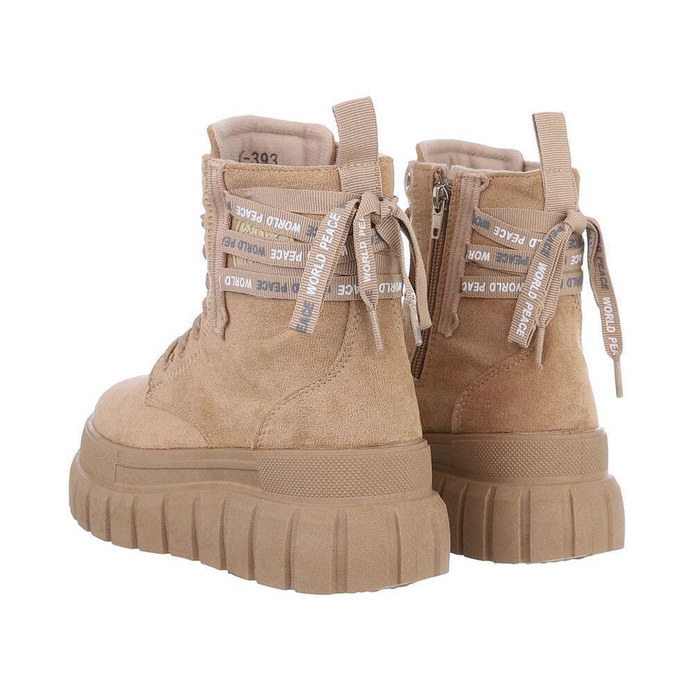 SCHNÜR-BOOT | DAMEN  BERGSTEIGER-STYLE - KHAKI