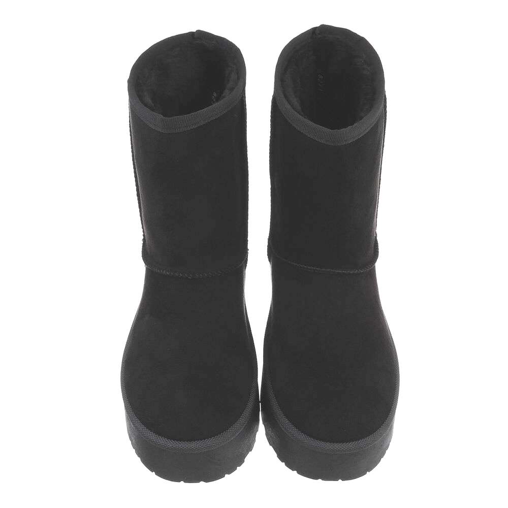 PLATEAU-BOOTS | MID-CUT STIEFELETTE | SCHWARZ