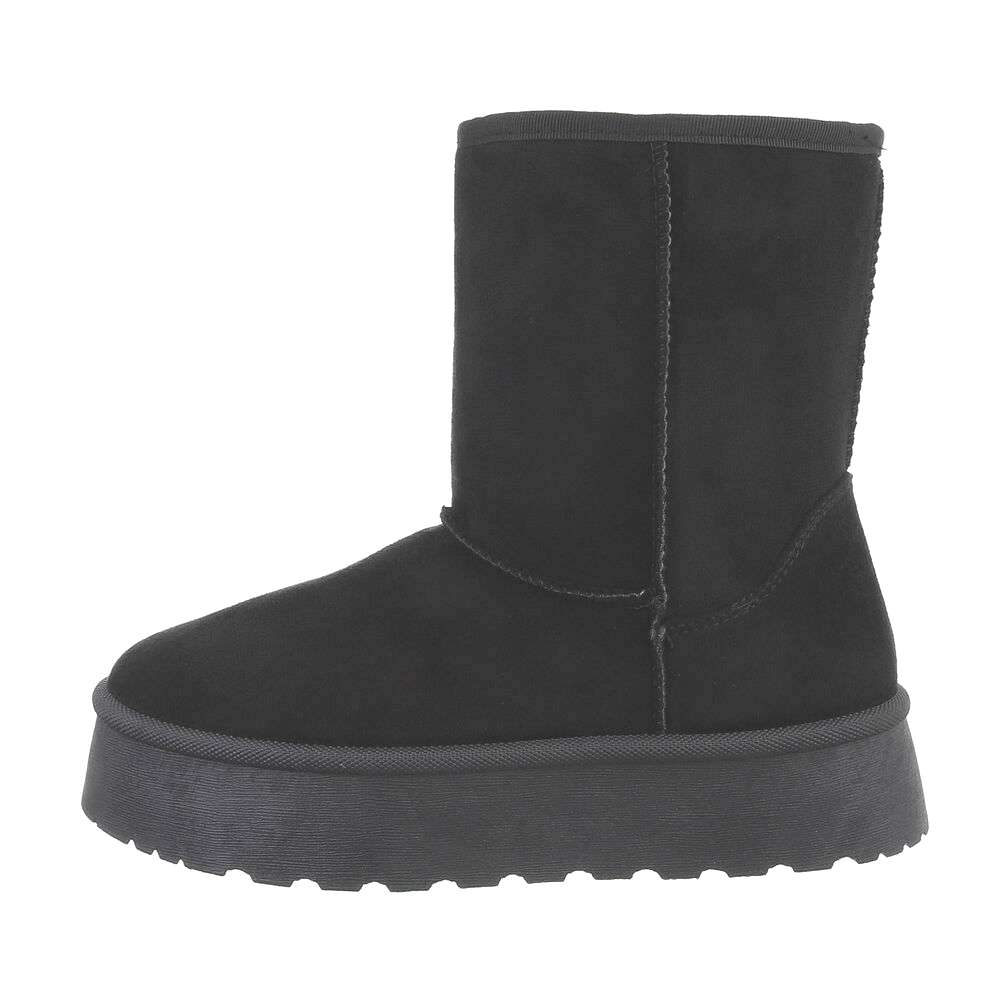 PLATEAU-BOOTS | MID-CUT STIEFELETTE | SCHWARZ