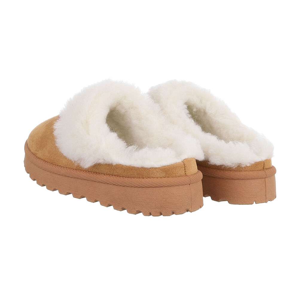 HAUSSCHUH | DAMEN COSY-PANTOLETTE - CAMEL