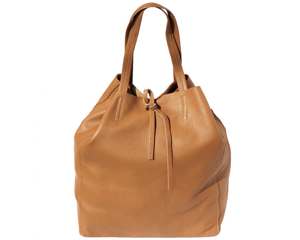 SCHULTERTASCHE - TOTE-BAG  BEUTELTASCHE - GRÖSSE L | COGNAC