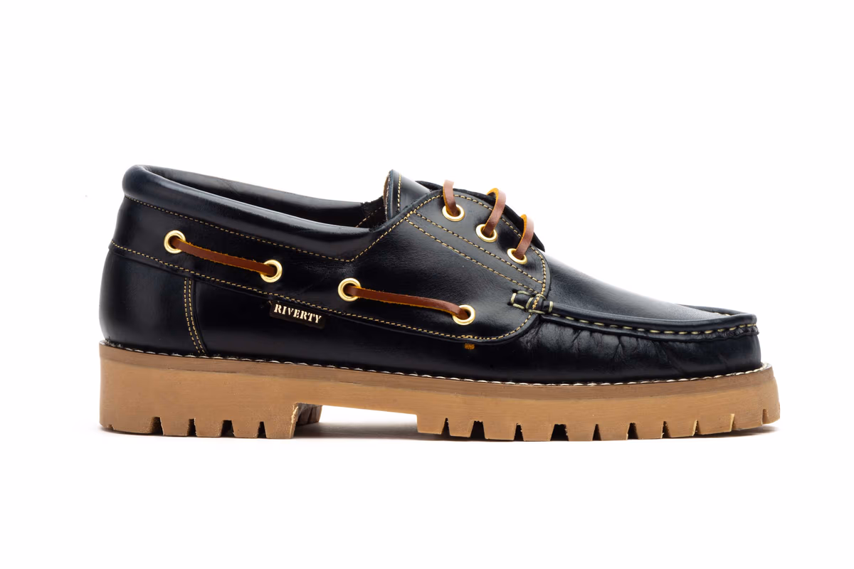 Bootsschuh - Riverty Nautico - Pull-Up-Leder | Marino