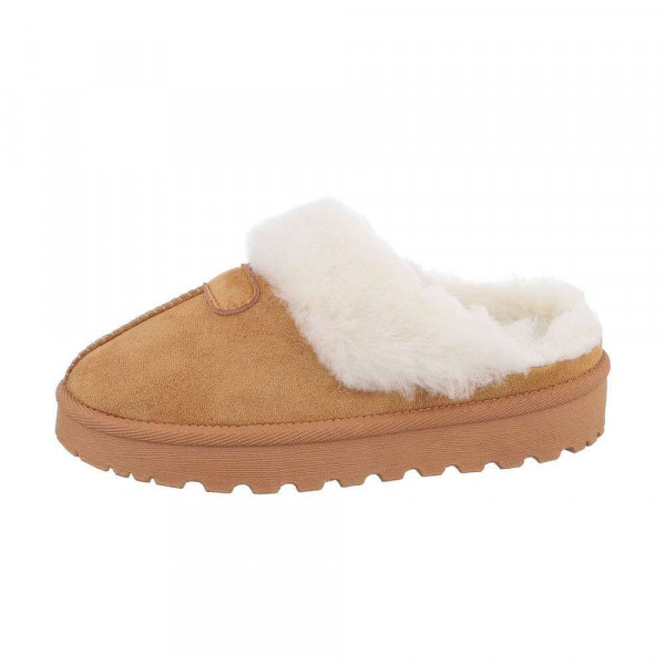 HAUSSCHUH | COSY-PANTOLETTE - CAMEL