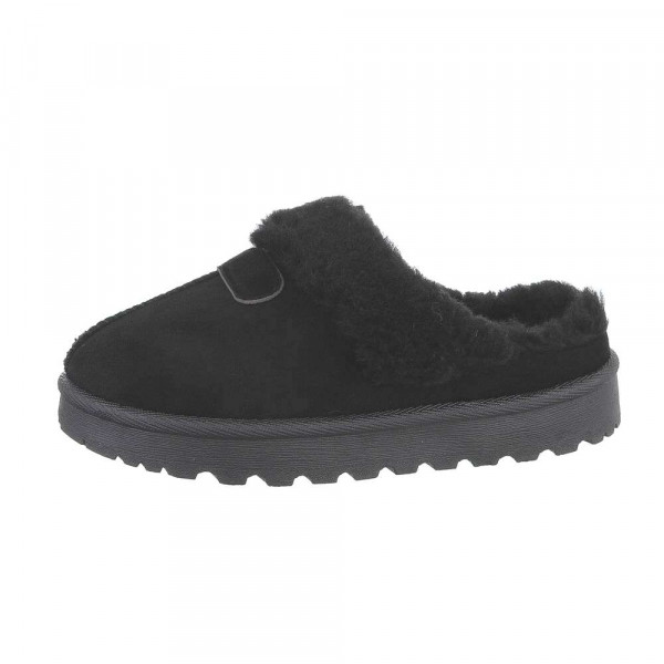 HAUSSCHUH | COSY-PANTOLETTE - BLACK