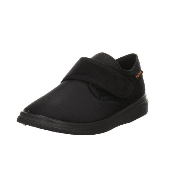 Fischer Hausschuh | Unisex Klett-Hausschuh Ortho - Schwarz