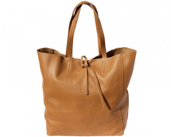 TOTE BAG | EINKAUFSTASCHE GRÖSSE L - BRAUN | ECHT LEDER MADE IN ITALY